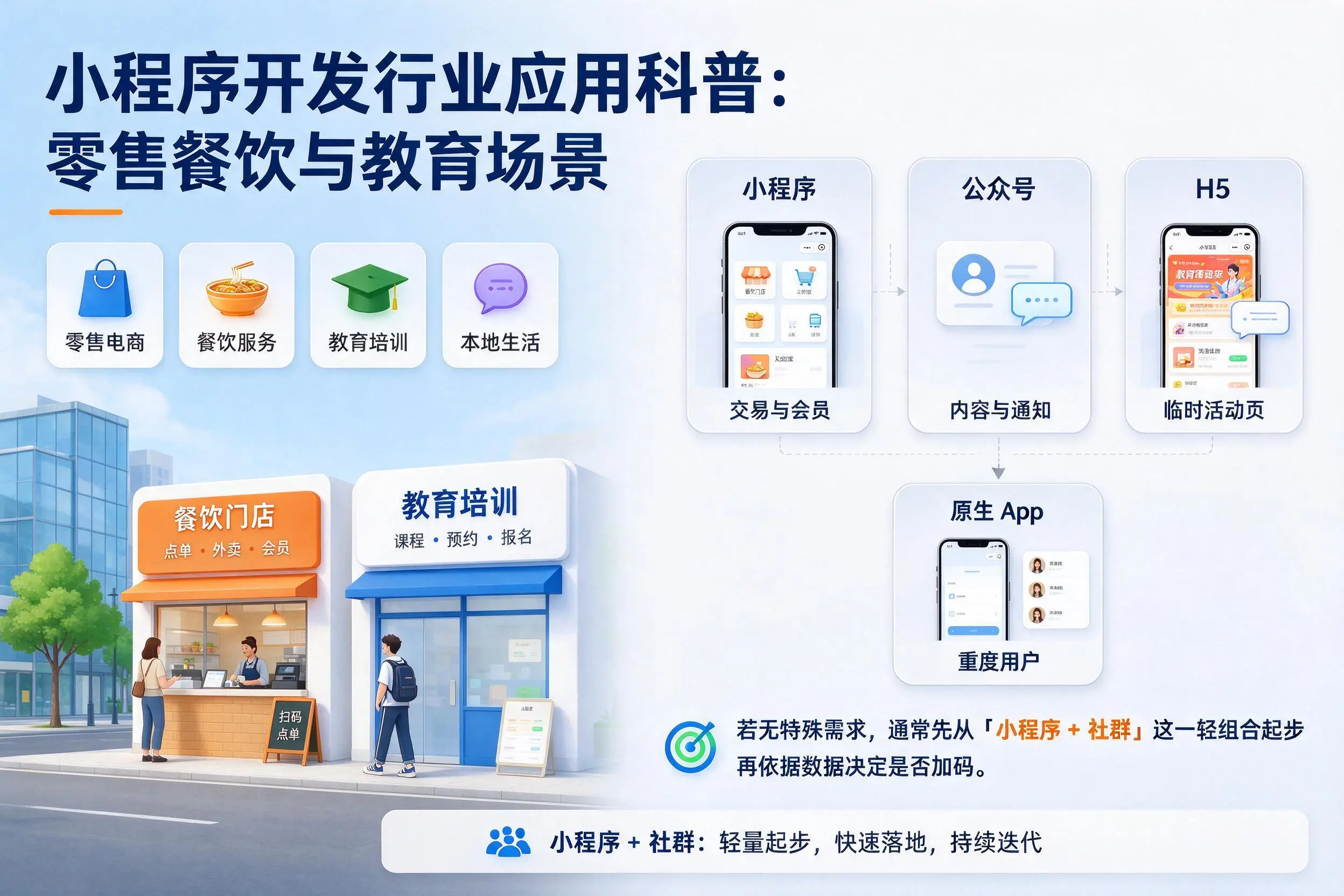 太原小程序开发行业应用科普：零售餐饮与教育场景