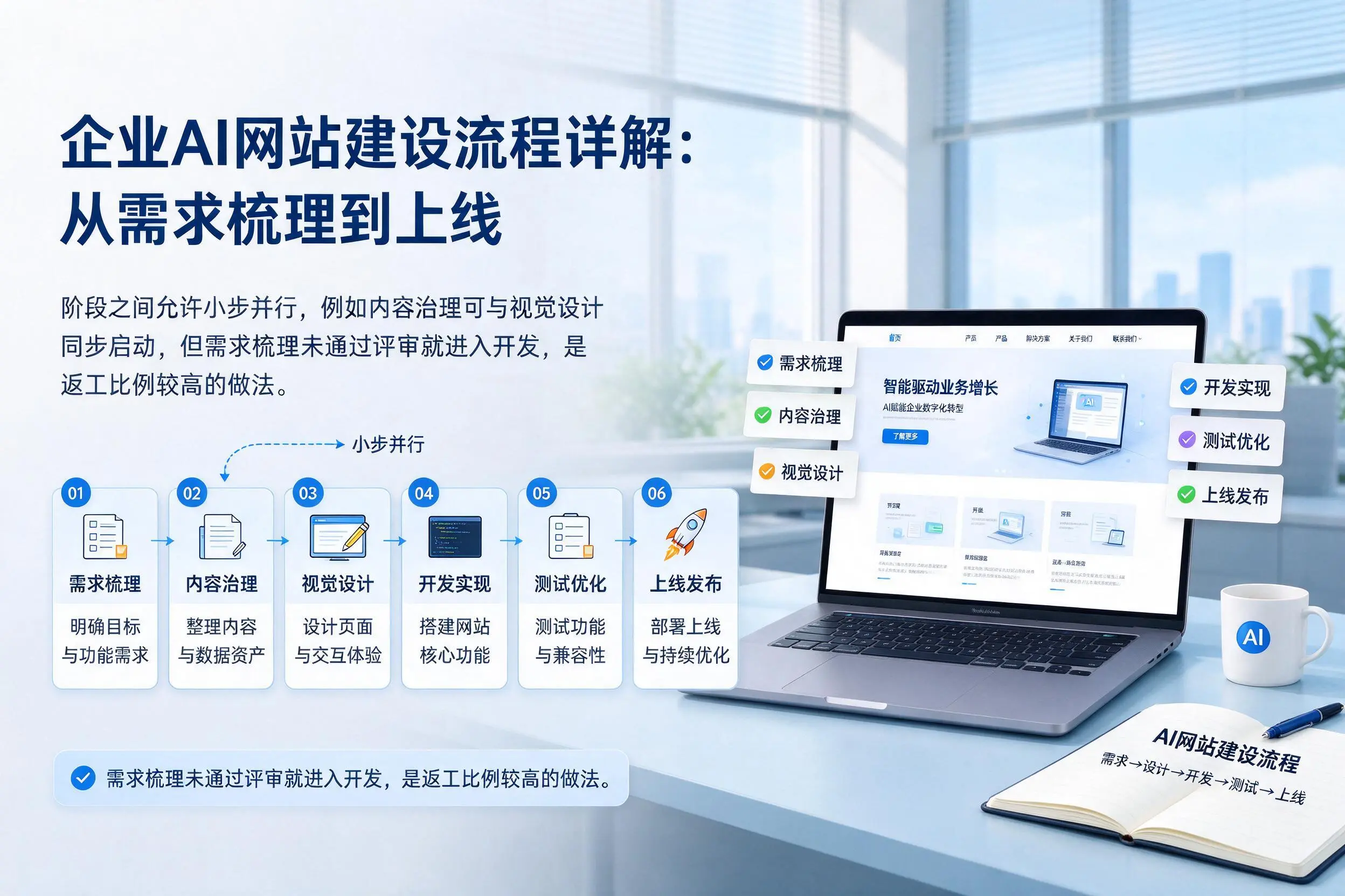 太原企业AI网站建设流程详解:从需求梳理到上线