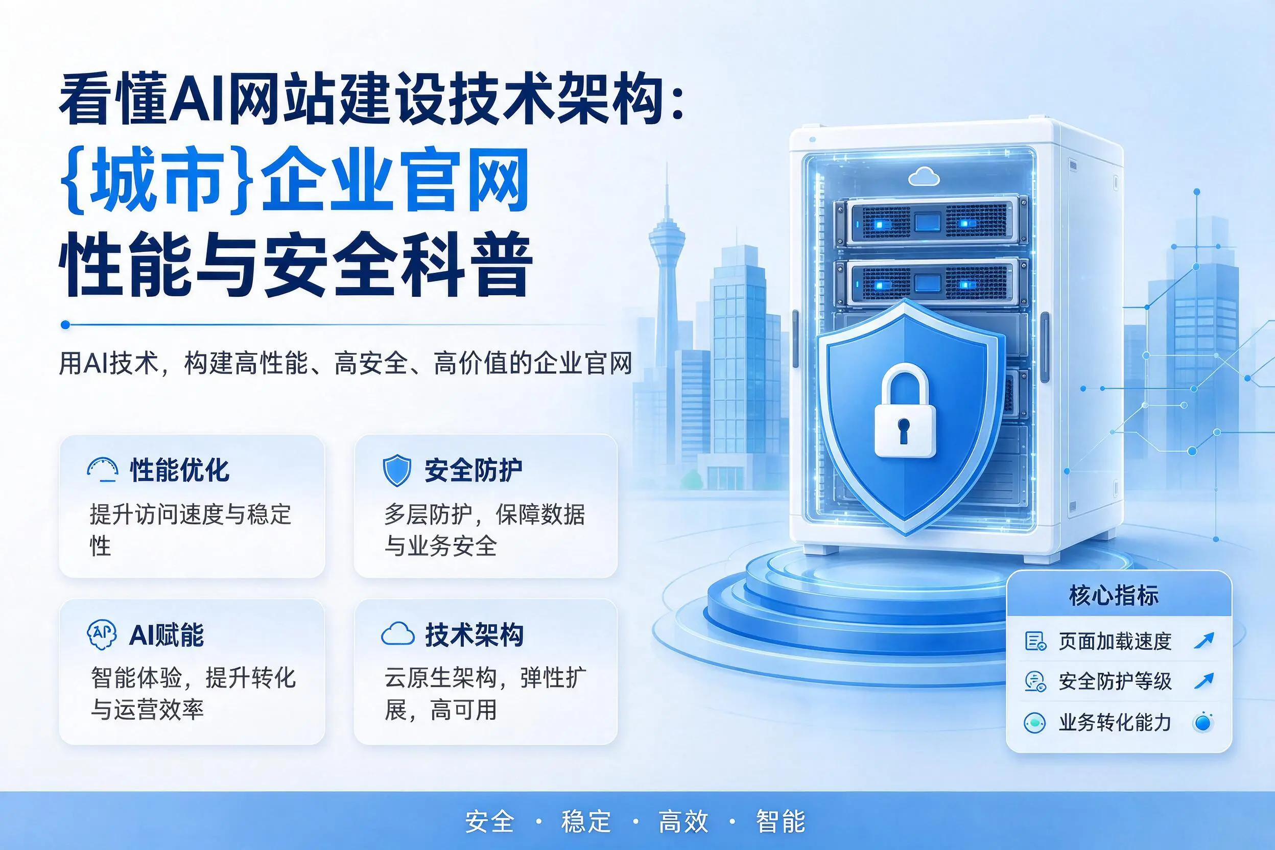 看懂AI网站建设技术架构：太原企业官网性能与安全科普
