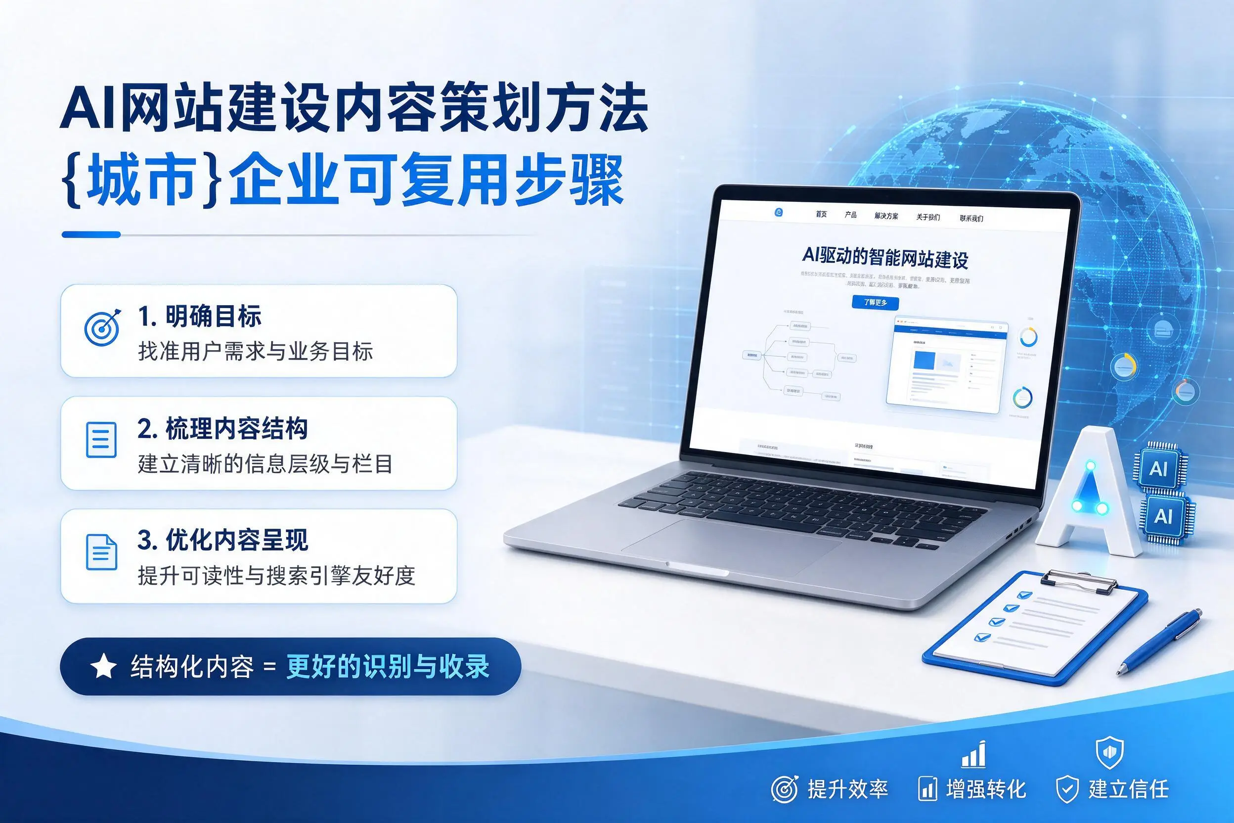 AI网站建设内容策划方法,太原企业可复用步骤